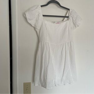 Pink Lily white romper